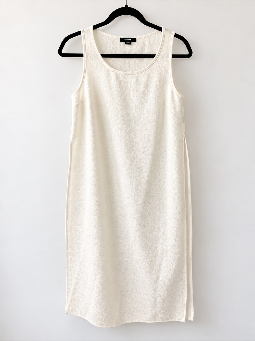 RUDSAK Sleeveless Cream Tank Dress - Minimal Shift Style